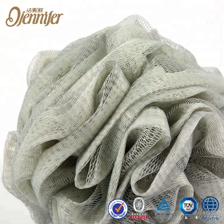 Factory Wholesale Beautiful Shower Flower Recycling PE Loofah Mesh Bathing Ball Bath Sponge
