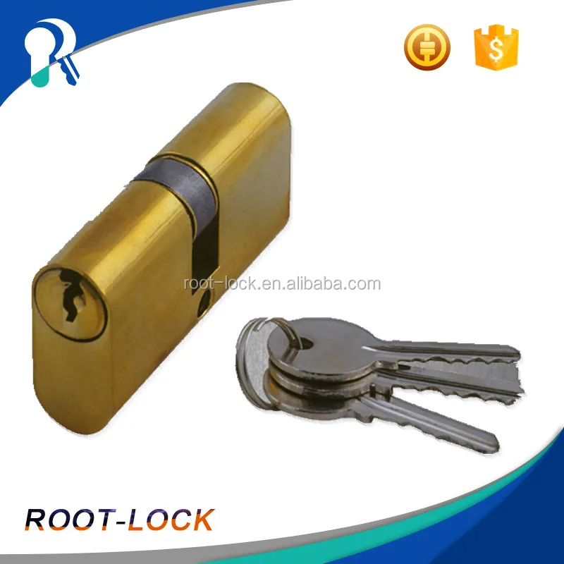 Dual key hadwared brass cylinder door lock