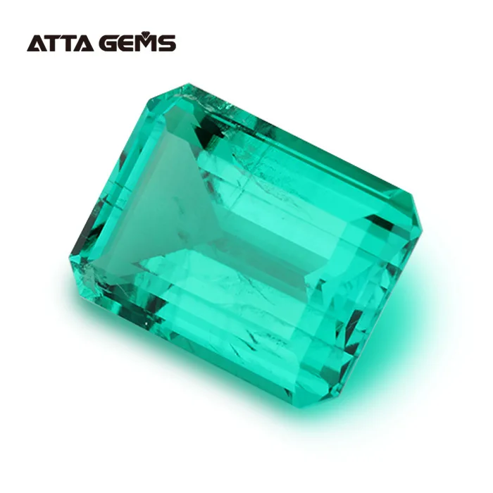Amazon Style Wholesale Synthetic Colombian Hydrothermal Emerald Natural Stones For Fine Jewelry