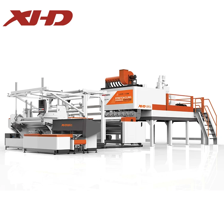 3 layer co-extrusion high speed stretch film making machine