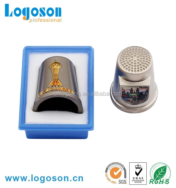 Decorative promotional gift items metal Kazakhstan souvenir thimbles