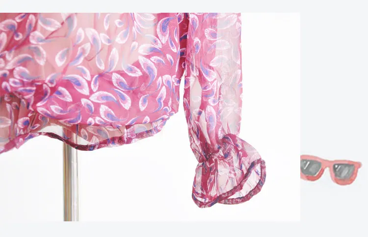 Женская обувь; Сезон весна; Цветочный узор; Принт 3/4 рукавом и асимметричным подолом Асимметричный Туника свободные длинные блузы, топы