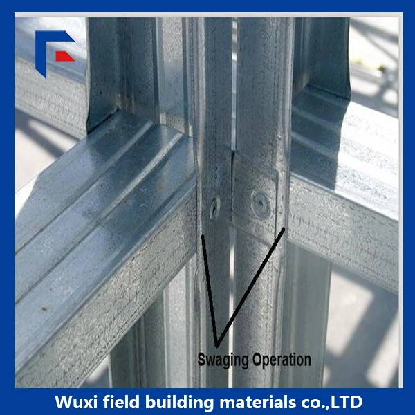 Galvanized metal stud wall angle profile