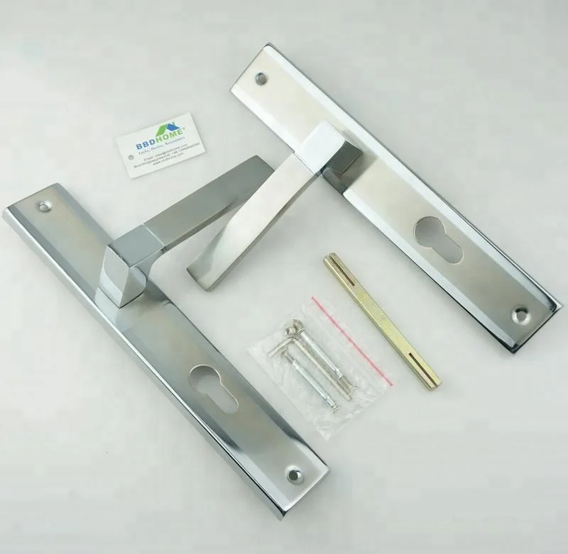 New style chrome and long plate door handle
