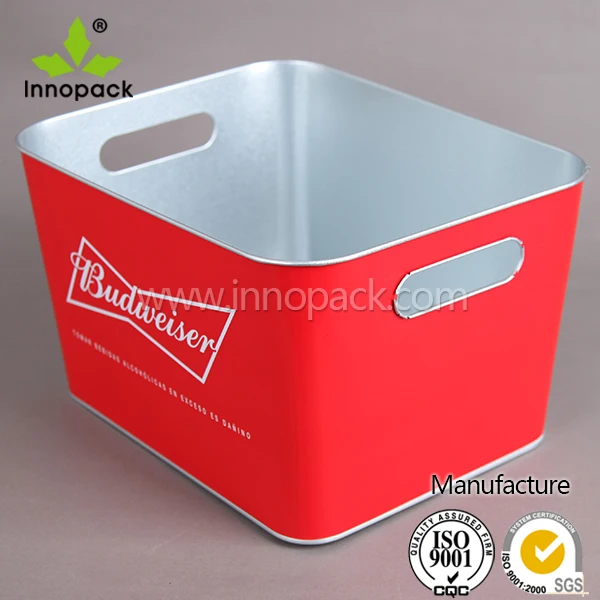 rectangular metal ice bucket wine cooler 10 liter beer bucket