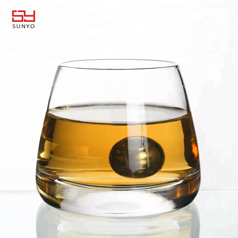 personalised handmade crystal whisky glass cup with thick base