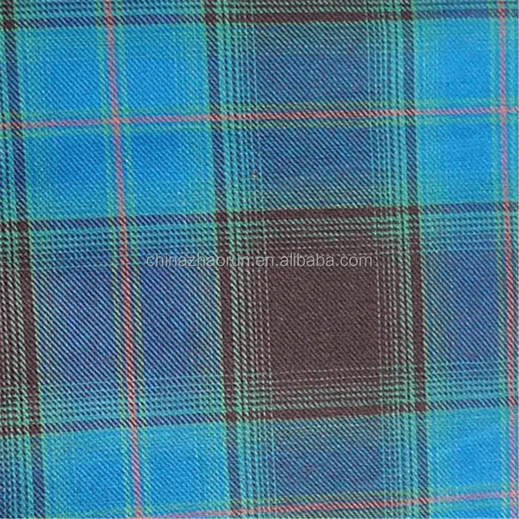 Hot selling  warehouse cheap yarn dyed check fabric for shirt/twill fabric/100% cotton yarn dyed cut piece