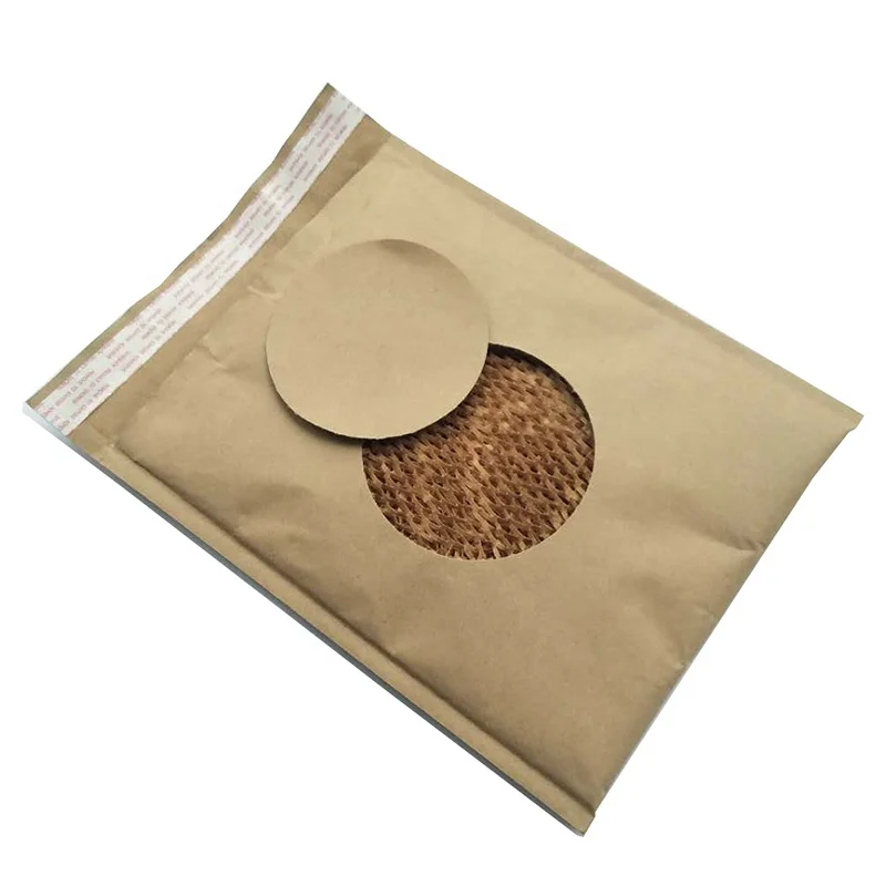 100% Recyclable Material Envelope Cellular Form Kraft Paper lining Padded Mailers 100% Curbside Recyclable Paper Padded Mailers
