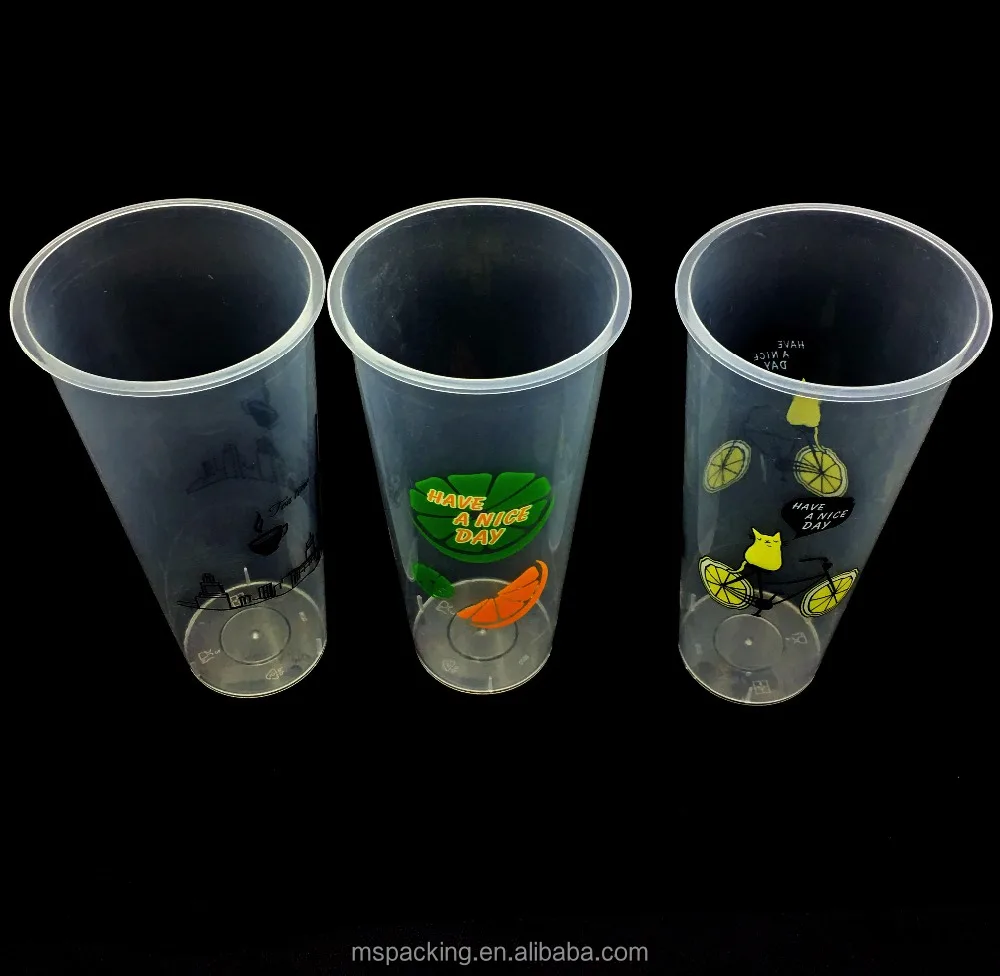 Heart shaped clear plastic cups shapes custom printed disposable PP tall plastic drinking cups wholesale