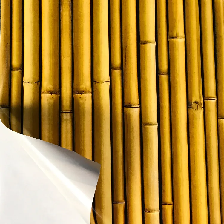 Professional Factory Made Quality-Assured Bamboo Grain Decorative 3D Wallpaper Wall Paper Roll