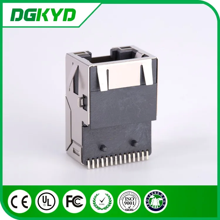 10P8C ethernet jack, низкопрофильный модуль разъема RJ45, smt , 1000 BASE-TX , led