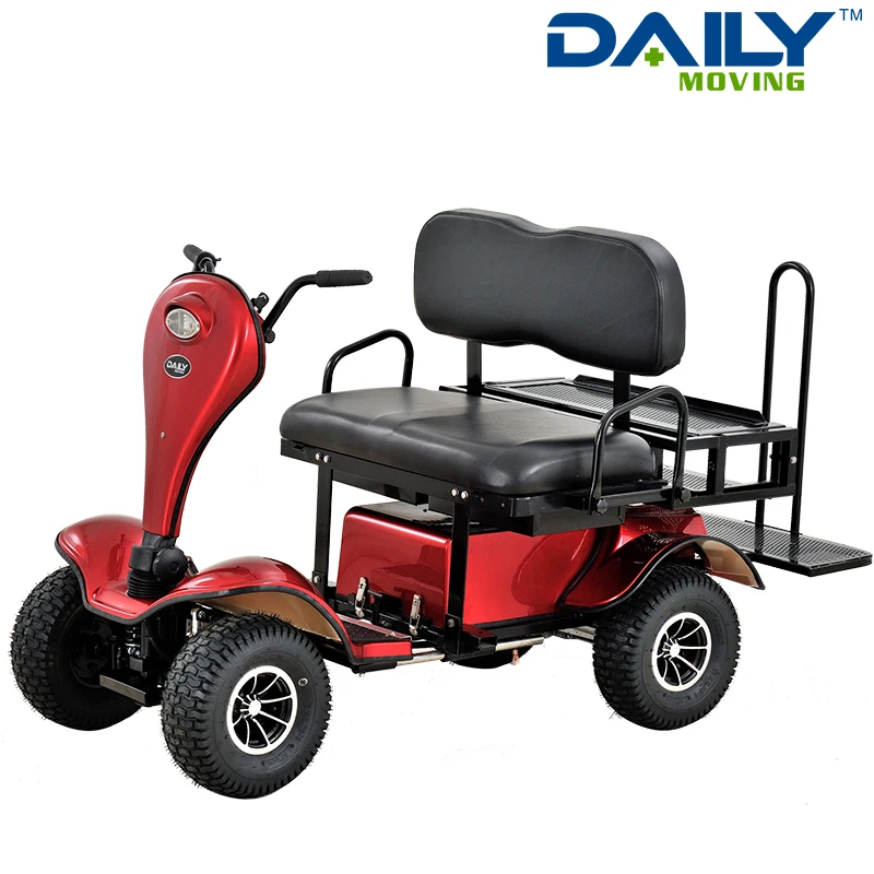 Cheap  Wholesale 4 Wheel 2 Seat  Vigorous Fast Travel Electric  Mobility Scooter with Roof for Disable Adult