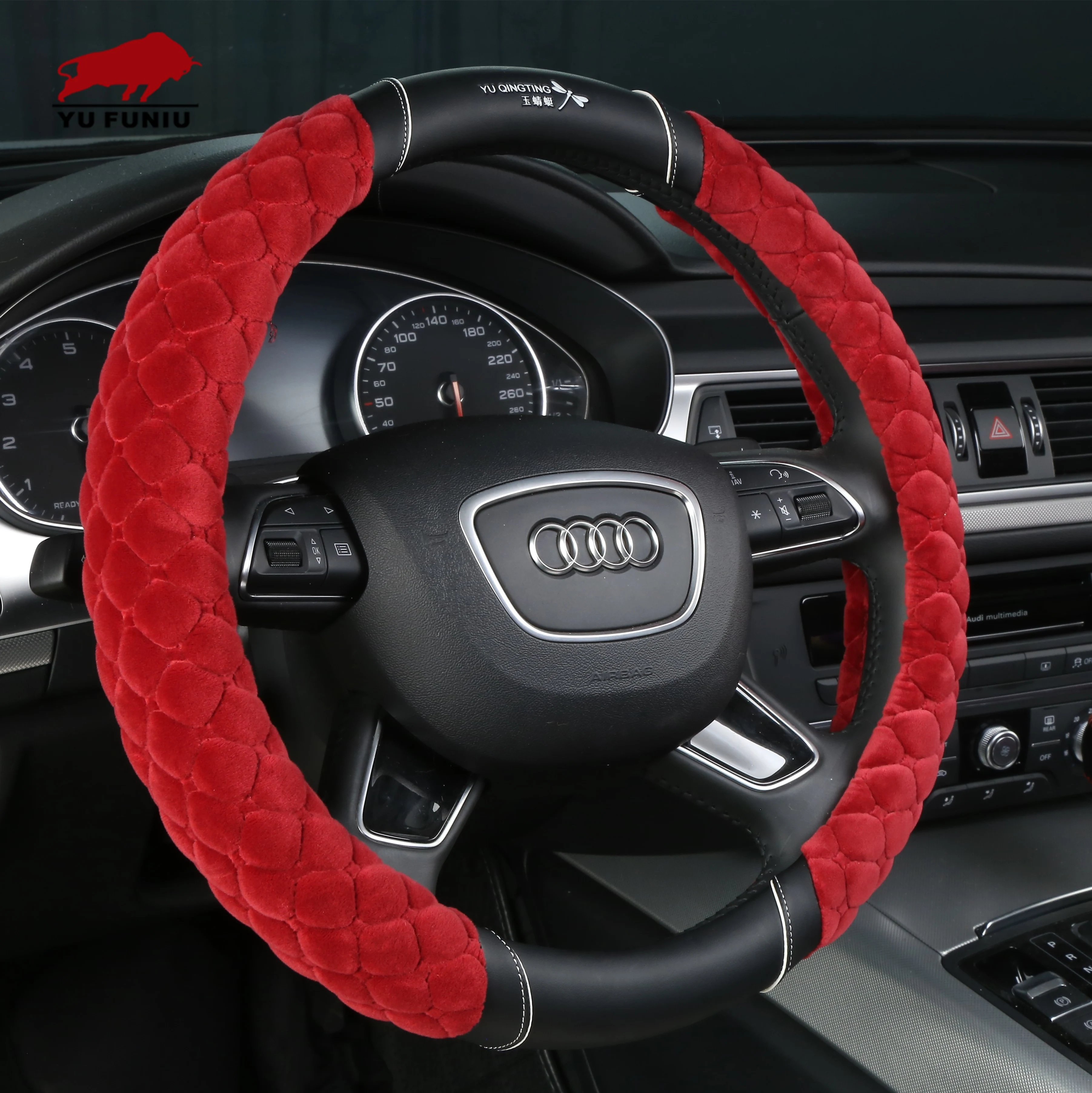 Lixian wool Car Steering Wheel Cover for winter