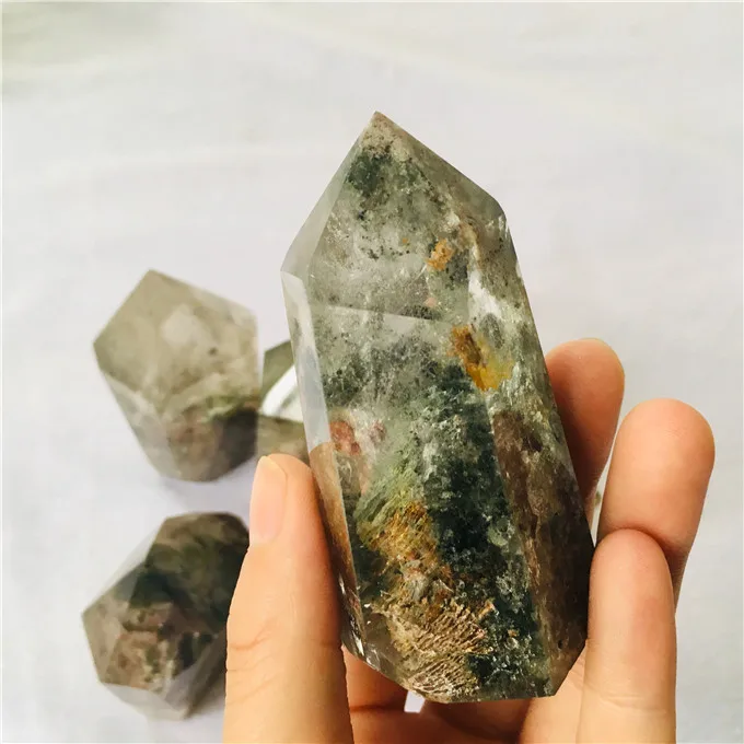 Top quality natura rare new green ghostl crystal quartz for home decoration