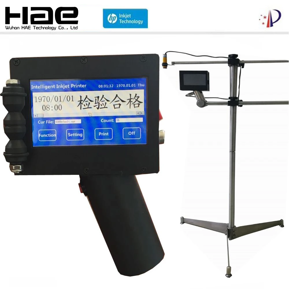 Continuous Portable Handheld Inkjet Printer Coder In India , Ink Jet Coding Machine With Conveyor