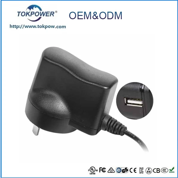 220v ac 5v 1a 2a 2.4a dc power adapter with UL CE GS SAA FCC approved 2 years