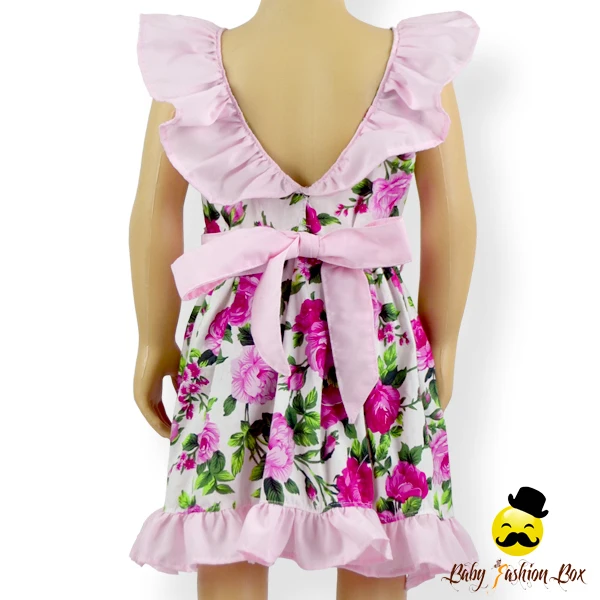 48BQA222 Yihong new kids frock designs floral summer baby girl dress 1 Year Baby Girl Dresses Baby Girl Cotton Dresses