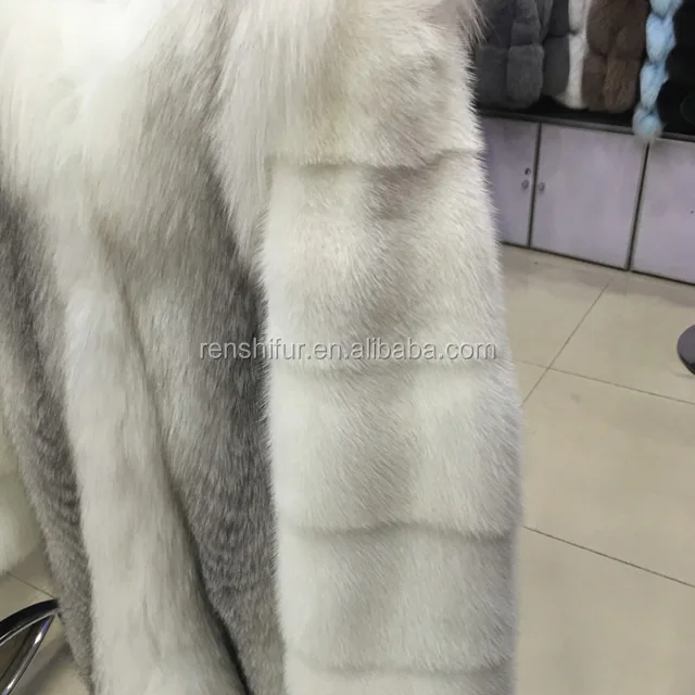 Womens Fashion Real mink Fur Russian Winter Coat
