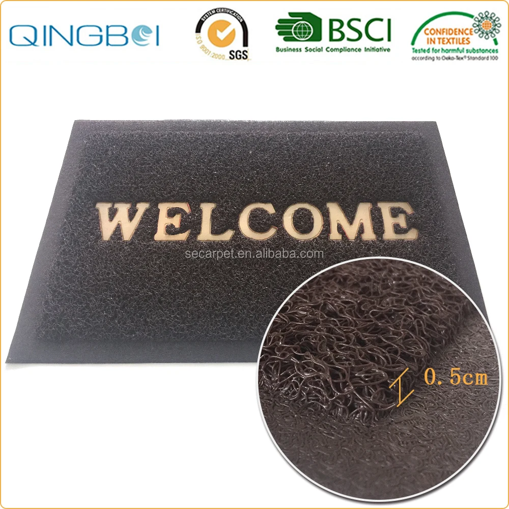 
2017 Welcome Brown Pvc Coil Door Mats Front Rugs 