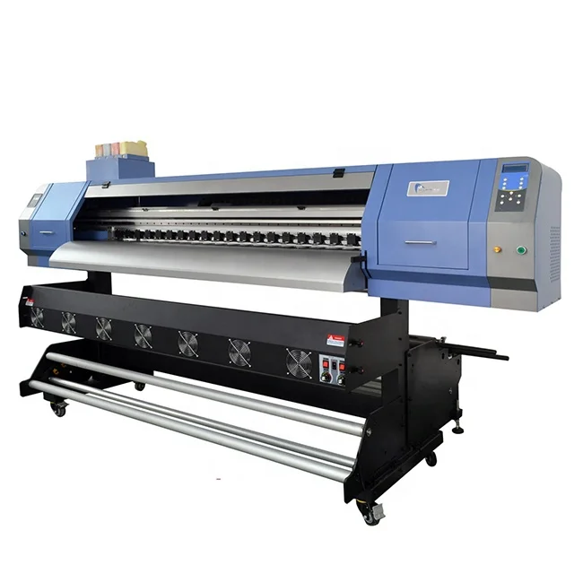 1.8m 4 Head 4720 Sublimation Printer Rolling And Winding Behind