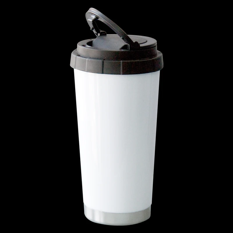 16oz Сублимация покрытие из нержавеющей стали Термос кружка классической с портативной ручкой; Легкая спортивная