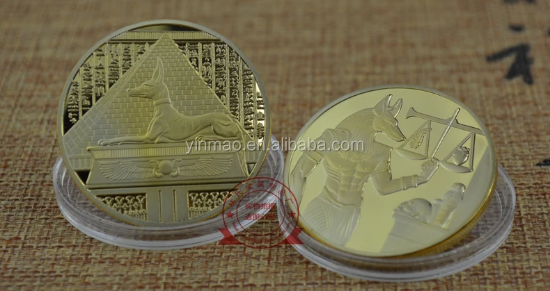 Egypt Anubis metal coins The Scale of trial Coin