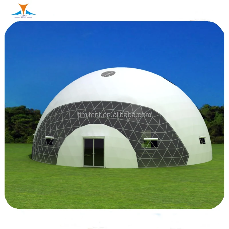Custom color 10M domes pvc geodesic with bathroom set geo camping tent