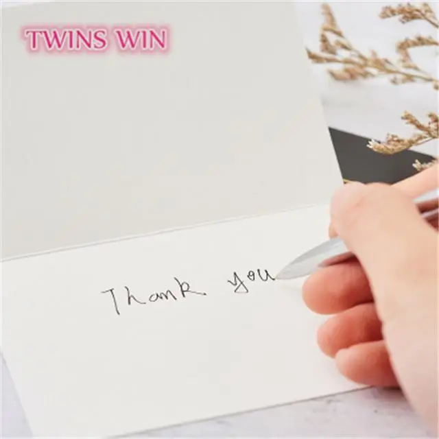 2019 hot sale two fold black color  thank you invitation card design 015