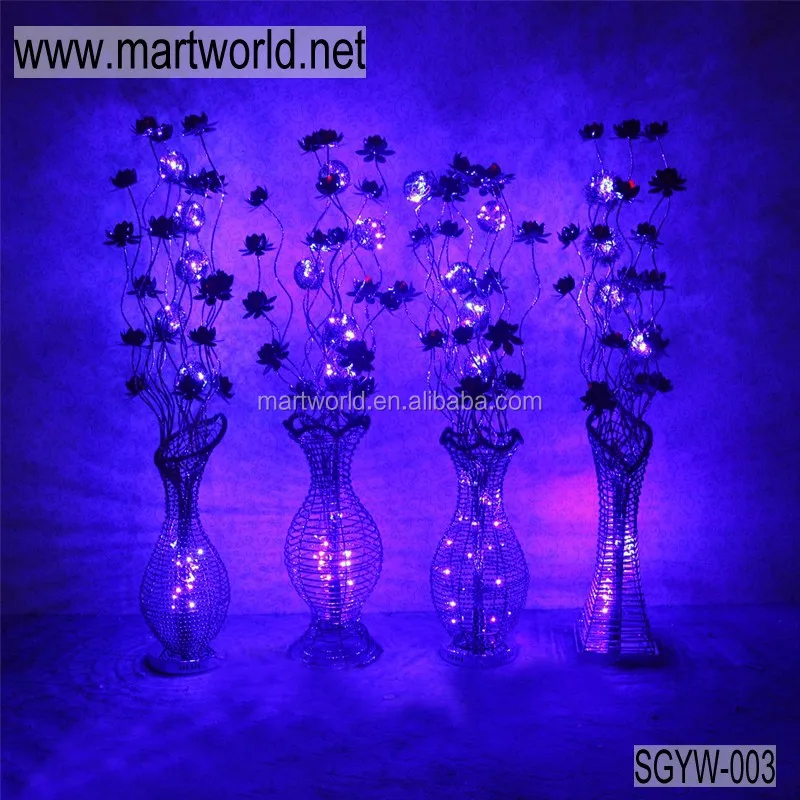 Hot  wholesale Decorative LED light wedding pillar ,wedding vase design for wedding decoration(SGYW-003)