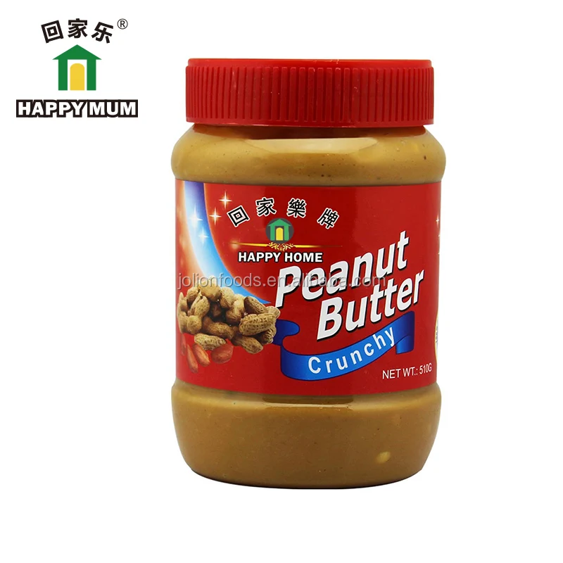 Chinese Wholesale Halal Non-Gmo Creamy Crunchy 510g Peanut Butter