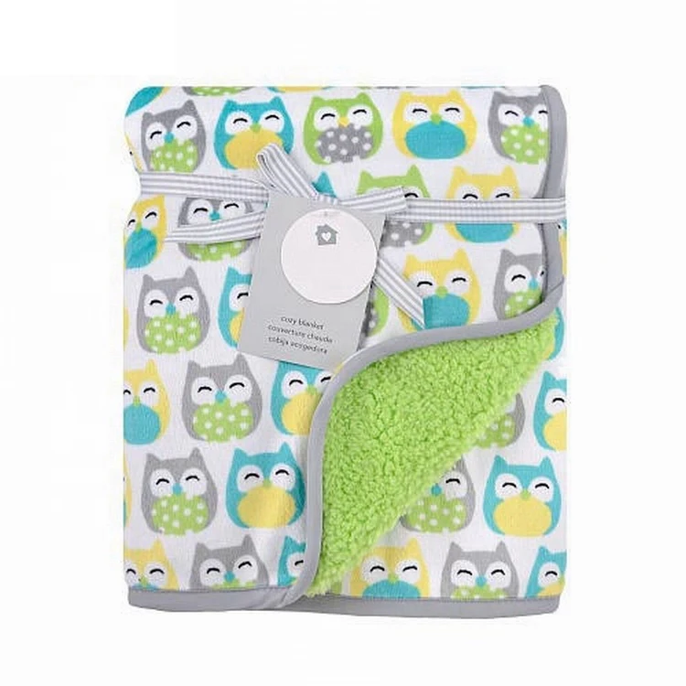 Сова печати милый вязаный животных детское одеяло зима из Китая