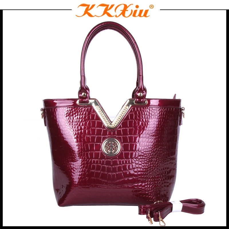 
China wholesale custom made crocodile pattern leather hand bags in egypt 