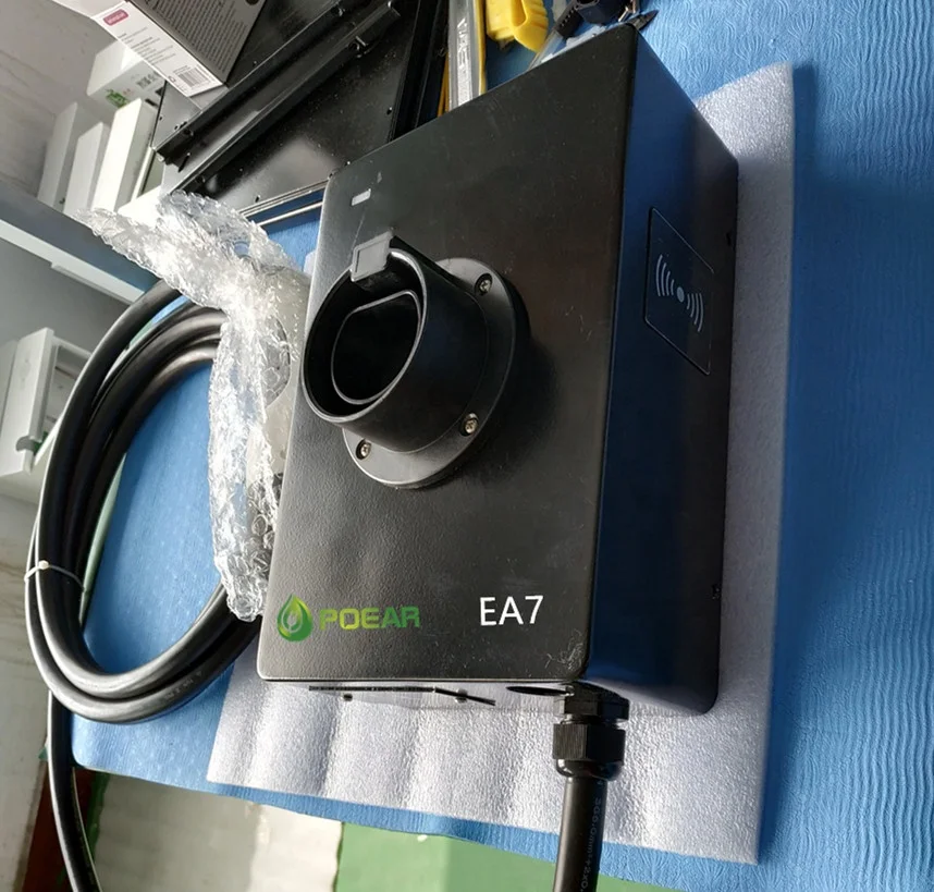 7.3KW 32A ev charging wallbox,AC ev charging type 2 plug and 5m cables,ev fast charger,OEM