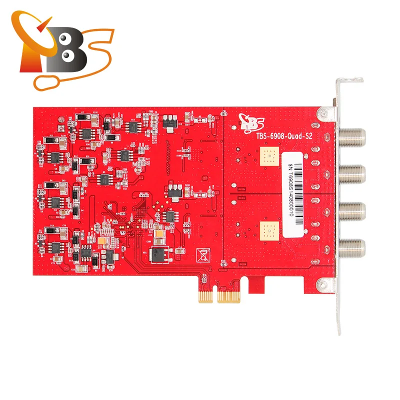 Professional Digital Satellite Quad TV Tuner Card TBS6908 DVB-S2 Quad Tuner PCIe Card
