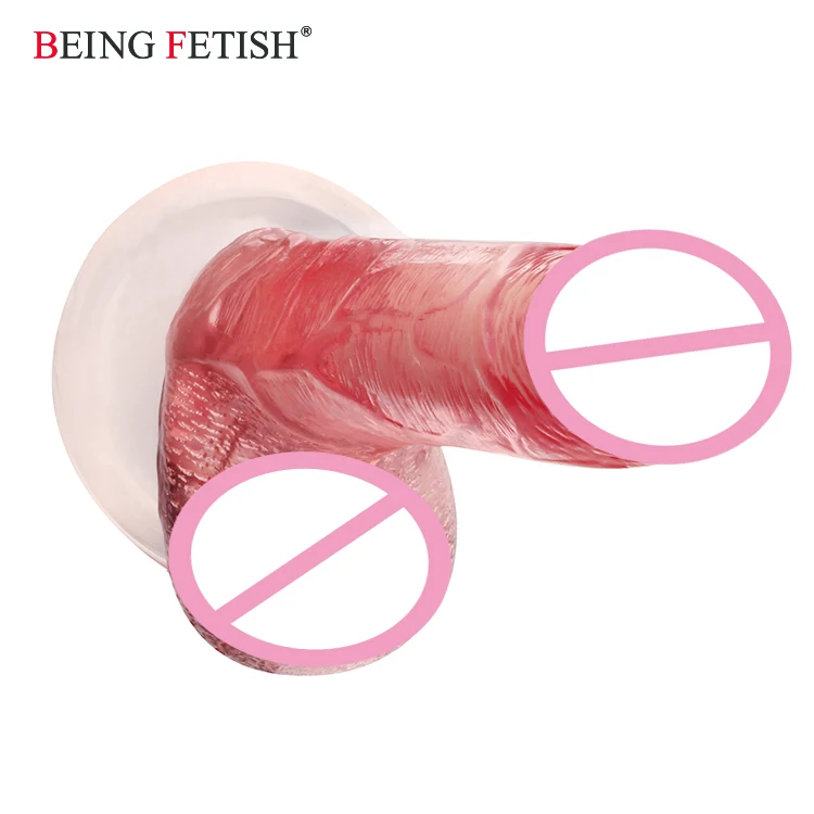 Фаллоимитатор на присоске резиновая секс-игрушка пластиковый пенис для женщин киска