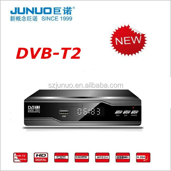 2016 Лучший ТЕЛЕВИЗИОННЫЙ Приемник HD MPEG4 Set Top Box Эфирный Приемник DVB-T2 поддержка H.265