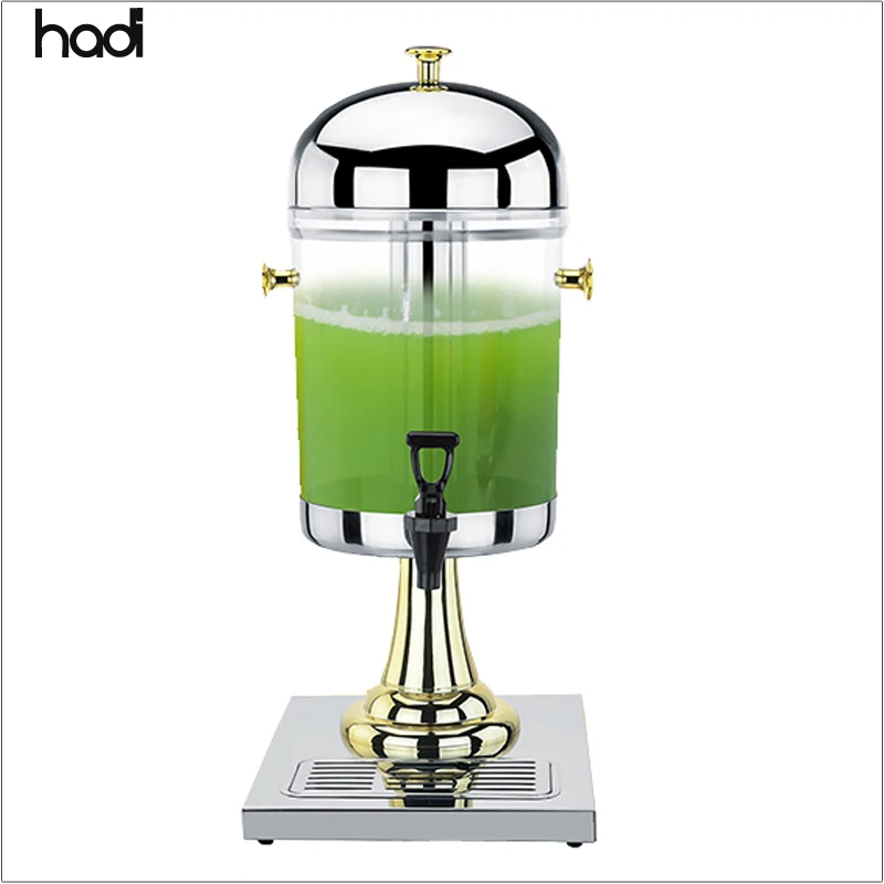 China manufacturer cheapest hadi single bottle 8L rose gold fancy soft drink dispenser cold orange juice dispenser prices