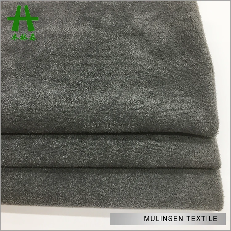 Трикотажная окрашенная конкурентоспособная ткань из искусственной замши Shaoxing Mulinsen