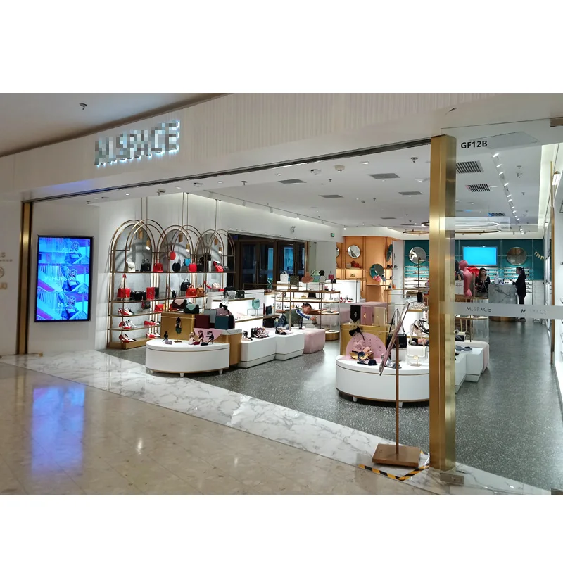 LUX Customized Boutique Retail Display Equipment For Shoe Bag Store