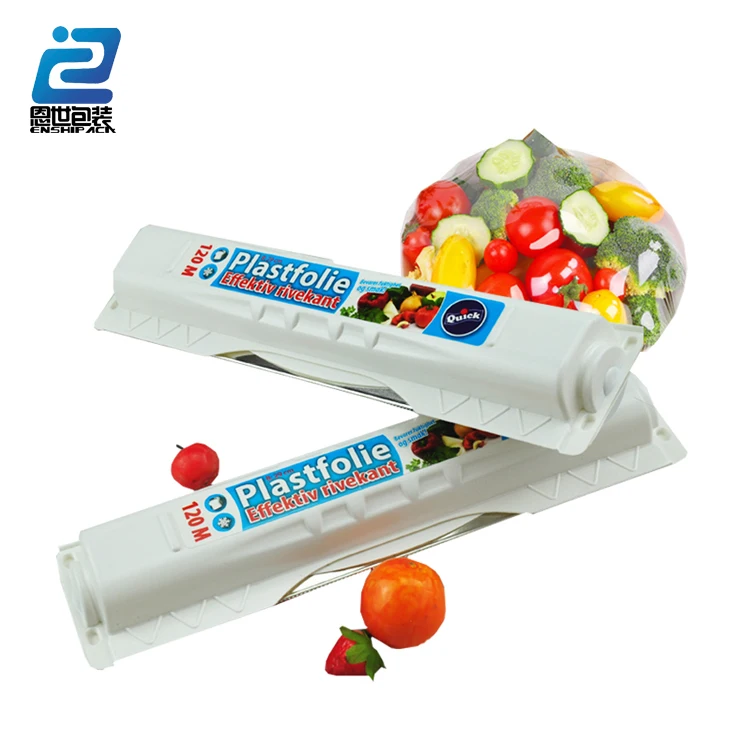 soft Pe food grade cling wrap cling film with dispenser box