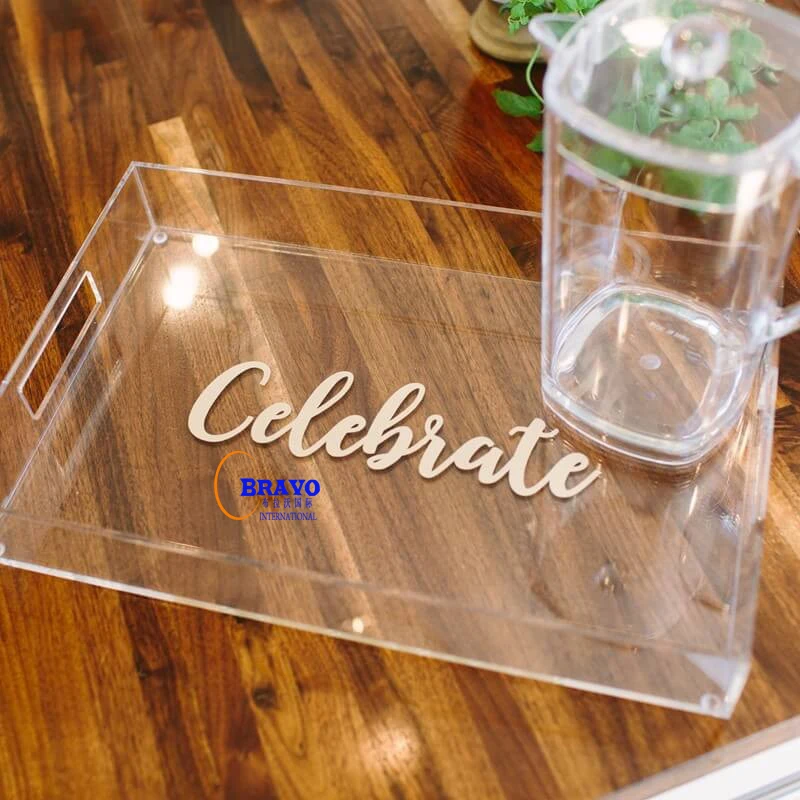 Customise Perspex serving trays  Clear Square Acrylic Tray