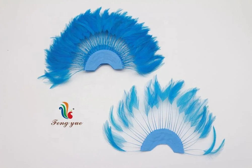 horse racing party millinery supplies striped hackle feather fan