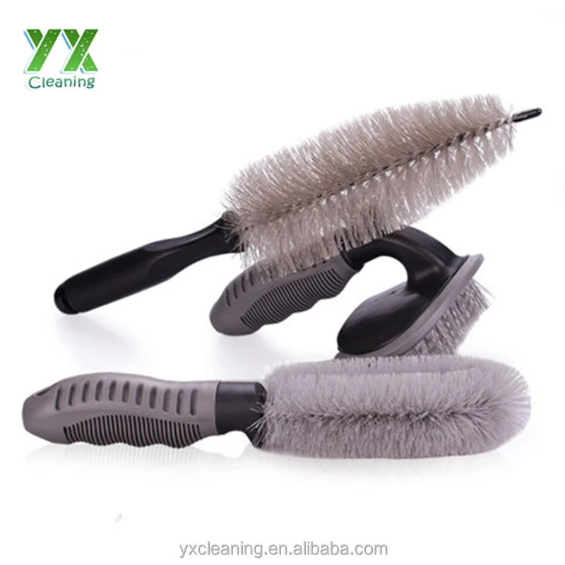 Car Brush 3 Set Auto Alloy Wheel Cleaner Rim Care Motorcycle Bike Tire Washing Brushes Tool