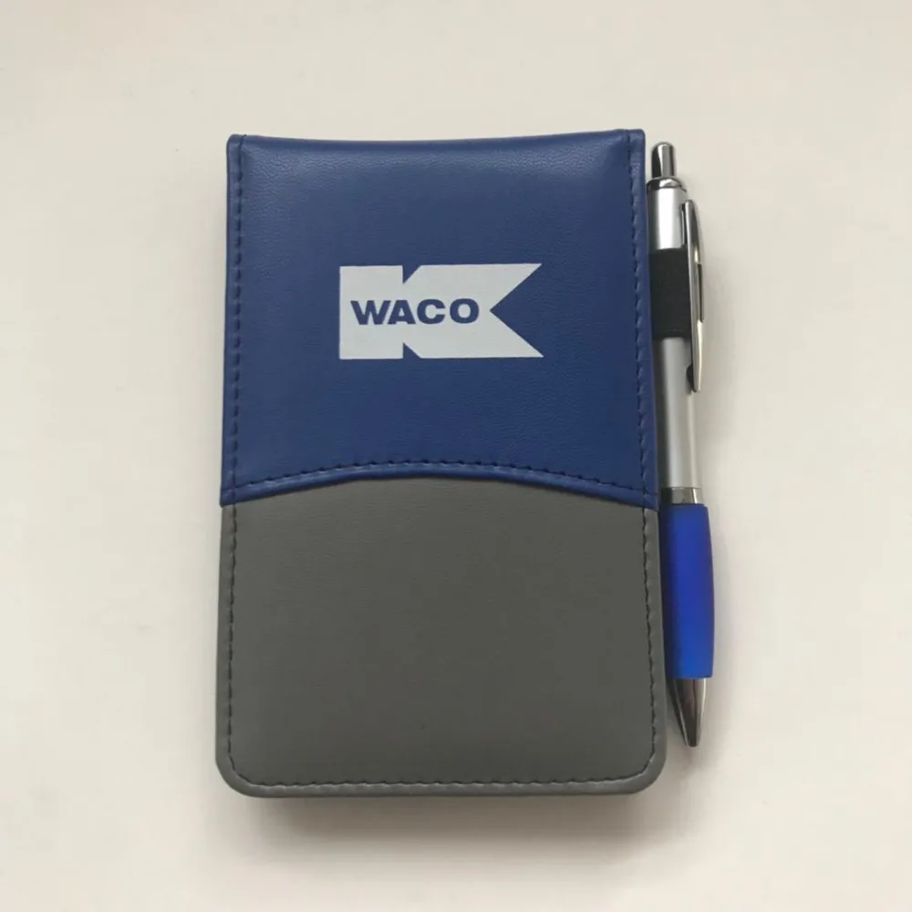 2021 Hot sale PU leather pocket notepad notebook with calculator and pen holder