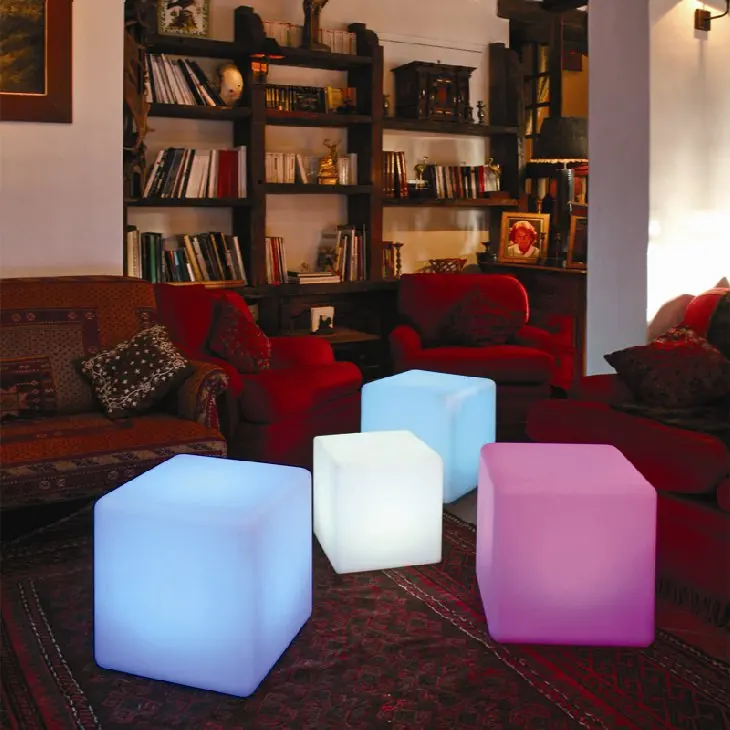 Illuminate Bar Cube Led Furniture Led Plastic Furniture Modern Plastic Cube