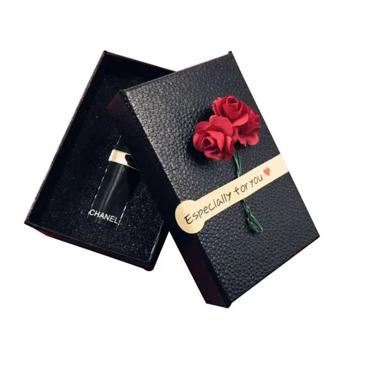 Elegant Custom Design lid and bottom Flower Paper Cardboard Perfume Essential Oil Gift Box