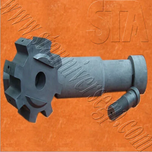 STA графитовый Вал и ротор Графитовая крыльчатка для дегазации по более низкой