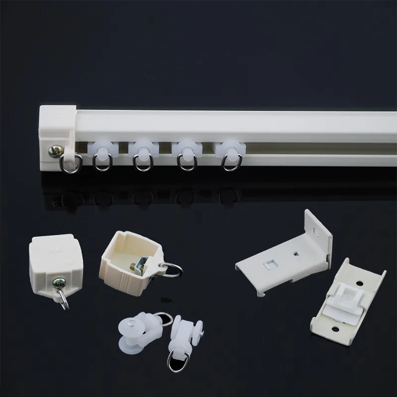 Acrimo curtain rails clips bendable flexible pvc window curtain rail track ceiling bracket bendable curtain track