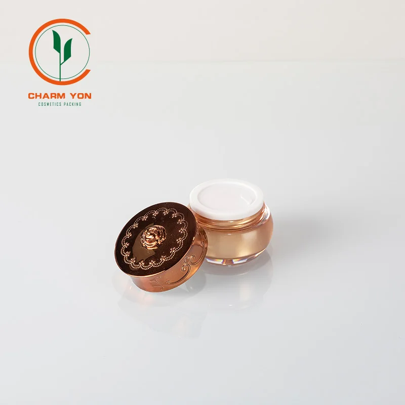 
Wholesale Cosmetic Packaging 10g/15g/30g round shape rose butterfly bottle cosmetic plastic packaging CY19003DS-G3 