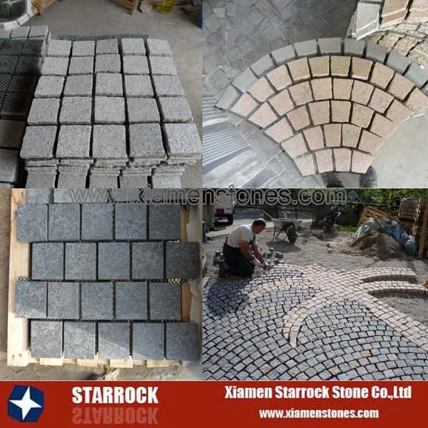 Cheap Outdoor Exterior Driveway 10x10x10 Granite Stone Crazing Paving